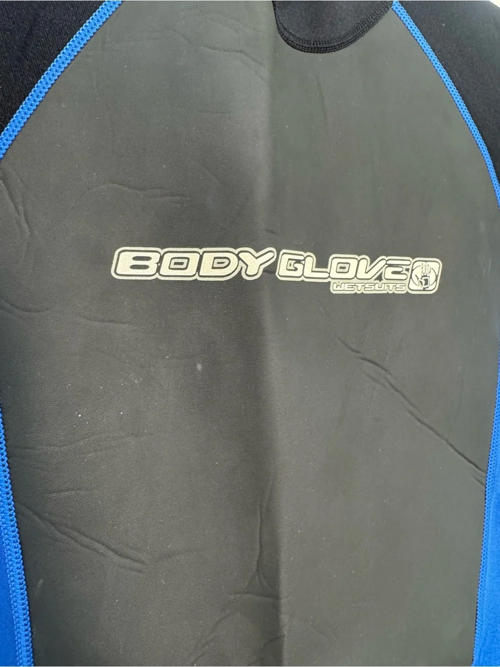 Body Glove Wetsuit Juniors Size 14 Shorty Spring Suit Black Blue Back Zip